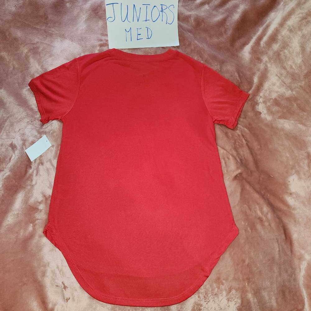 Juniors M Disney Mickey Mouse Classic America Stars & Stripes Outfit Graphic Tee - Picture 4 of 4